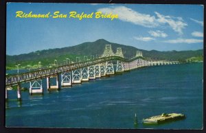 California New Bridge Richmond - San Rafael Bridge San Francisco Bay1960 Chrome