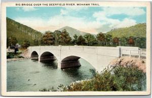 postcard Massachusetts - Big Bridge over the Deerfield River, Mohawk Trail