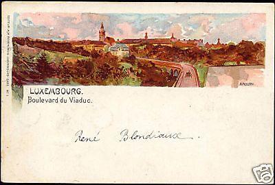 luxemburg, LUXEMBOURG, Boulevard du Viaduc (1901) Stamp