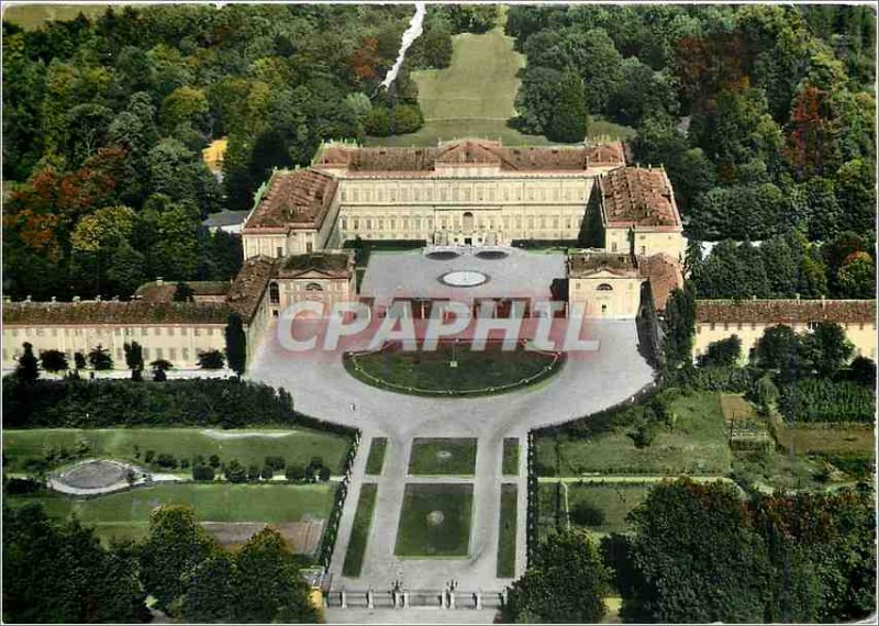 'Postcard Modern Monza Villa Reale dall''aereo'