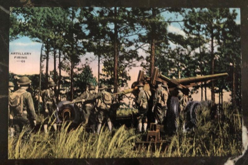 Mint USA Army Picture Postcard PPC Artillery Firing