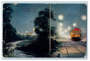 1908 The Great White Way (Twin City Lines) Minnetonka MN Raymond MN Postcard