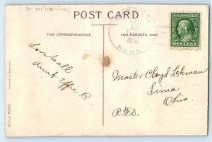 Christmas Star Snow Winter Scene Houses DPO (1887-1984) Wayside KS Postcard