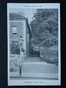 Worcestershire BROMESGROVE Church Steps c1905 Postcard by Messenger Co.