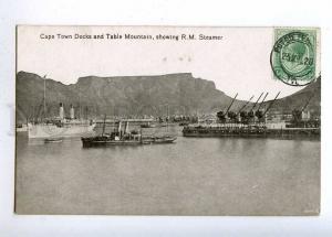 190842 SOUTH AFRICA CAPE TOWN Docks Steamer Vintage postcard