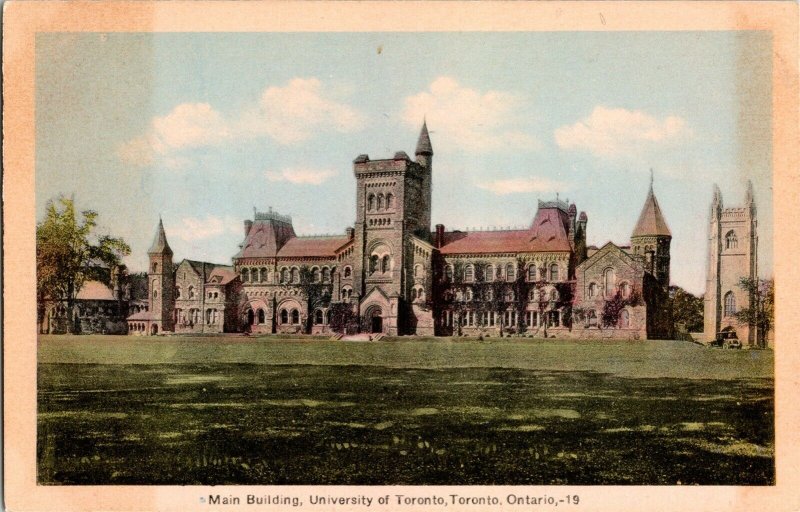 Main Building University Toronto Ontario DB Antique Postcard Vintage Unposted 