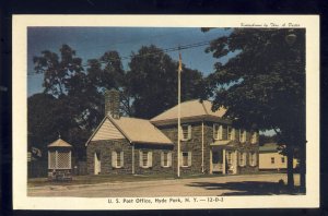 Hyde Park, New York/NY Postcard, View Of US Post Office, 1952!