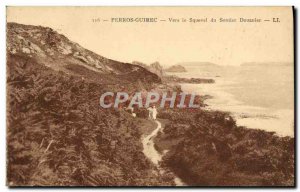 Old Postcard Perros Guirec By The Trail Of Squevel Customs