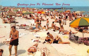 Point Pleasant New Jersey Greetings Beach Scene Vintage Postcard AA34861