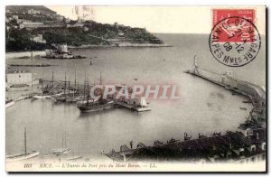 Old Postcard Nice L & # 39entree port took the Mont Boron