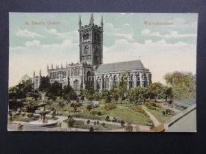 West Midlands WOLVERHAMPTON St. Peter's Church - Old Postcard