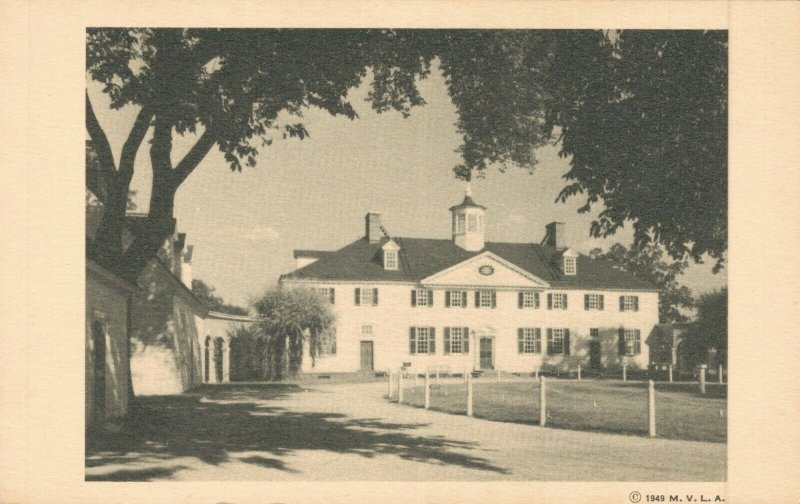 USA The Mount Vernon Mansion West Front Virginia Vintage Postcard 04.77