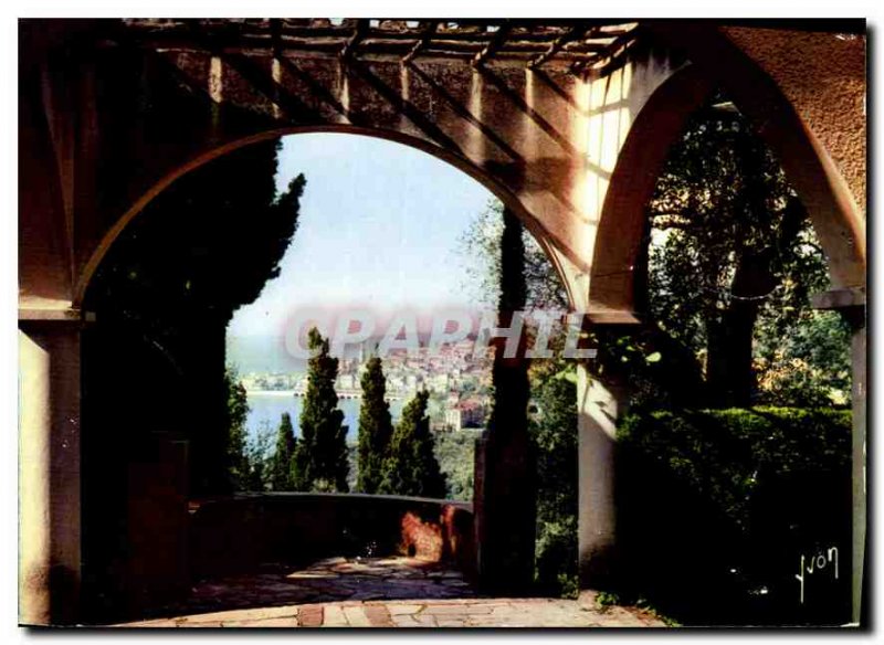 Postcard Modern Colors and Light of France Domaine Les Colombieres Menton M F...