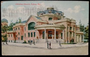 Vintage Postcard 1911 (First) Christian Church, Fulton, Missouri (MO)