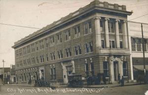 RPPC City National Bank - Lawton OK, Oklahoma - Photographer H J Love - pm 1912