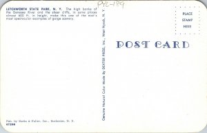 Gestionar State Park New York Nueva York Postal Dexter Vintage UNP de colección Sin usar Cromo 