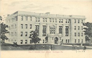 Vintage Postcard Expensive High School Carthage MO 1906
