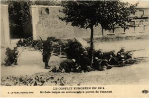 CPA Militaire, Soldats Belges en embuscade a portee de l'ennemi (278769)