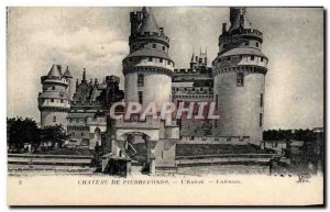 Old Postcard Pierrefonds Chateau De L & # 39Entree