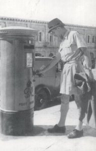 Jerusalem Israel Vintage Postman Pillar Letter Box Rare Postcard