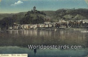 Blick von Cond Cochem Germany 1918 Missing Stamp 