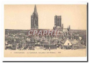 Coutances Old Postcard The cathedral has taken for theft & # 39oiseau