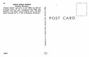 Postcard MUSEUM SCENE Baraboo Wisconsin WI AT6173