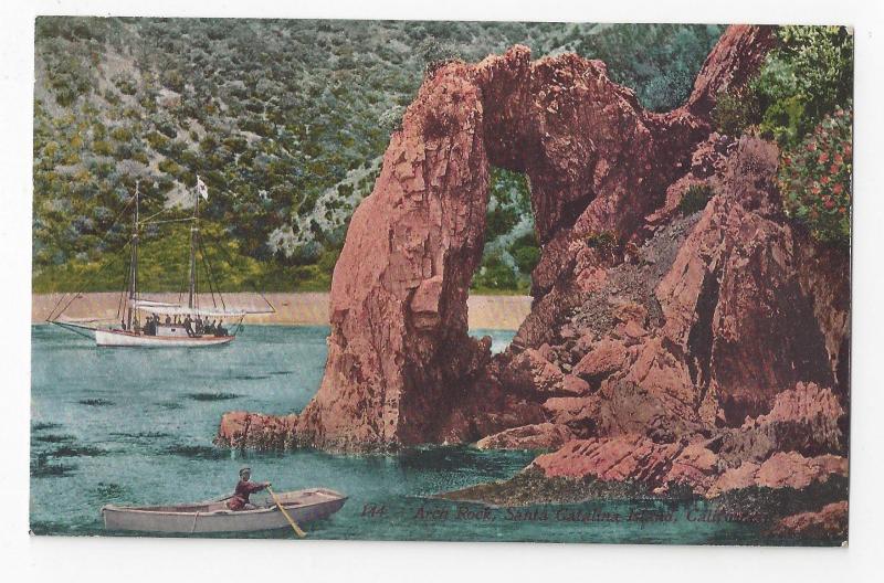 Santa Catalina Island California Arch Rock Vintage Edw H. Mitchell Postcard