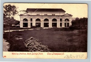 East Liverpool OH-OHIO Dancing Pavilion Rock Springs Park Vintage c1908 Postcard