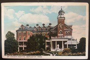 Vintage Postcard 1915-1930 St. Vincent Hospital, Worcester, Massachusetts (MA)