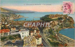 Old Postcard Principality of MONACO - General view