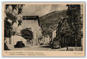 1953 Road Scene Andorra Valleys Escaldes Partial View Vintage Posted Postcard