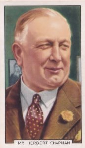 Herbert Chapman Vintage Rare Sports 1930s Cigarette Card