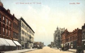 12th Street looking North of N in Lincoln, Nebraska