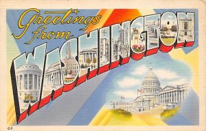 Greetings from Washington Large Letter 1948 