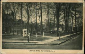 Rutherford NJ Lincoln Park Postcard