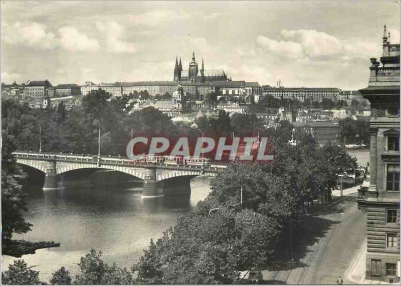 Postcard Modern Prague View of Prague Castle Tramway