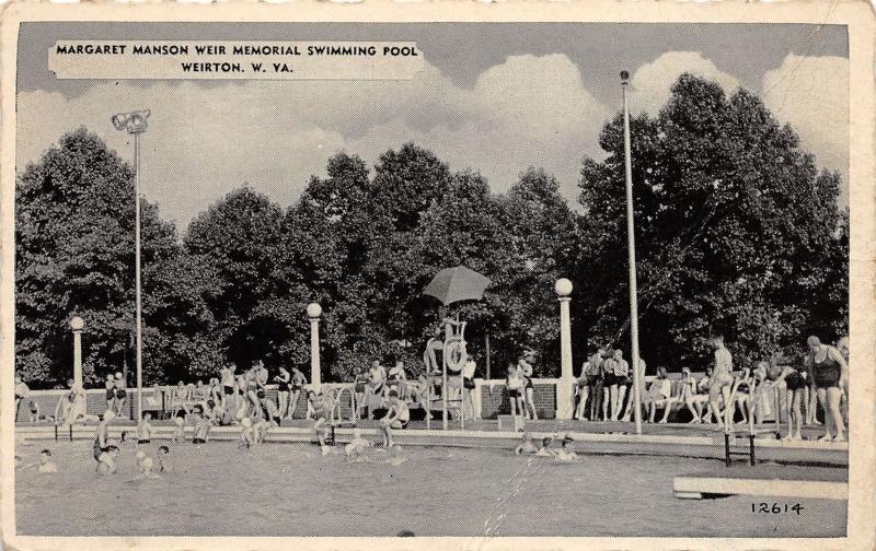 E80/ Weirton West Virginia Postcard c40s Margaret Manson Weir Pool 18