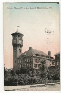 Postcard Stout's Manual Training School Menomonie WI 1911