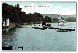 1912 Scenic View Of Bemus Point Chautauqua Lake Celoron New York NY Postcard