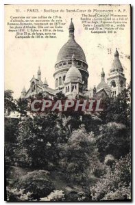 Postcard Old Paris Basilique du Sacre Coeur in Montmartre