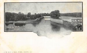 H76/ Henry Illinois Postcard c1910 Lock & Dam Section  88