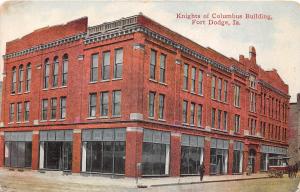 D19/ Fort Dodge Iowa Ia Postcard c1910 Knights Of Columbus Building Fraternity