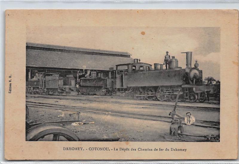 BENIN DAHOMEY : cotonou, le depot des chemins de fer du dahomey - tres bon etat