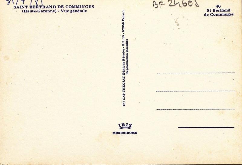 BF24605 h g saint bertrand de comminges vue generale  france front/back image