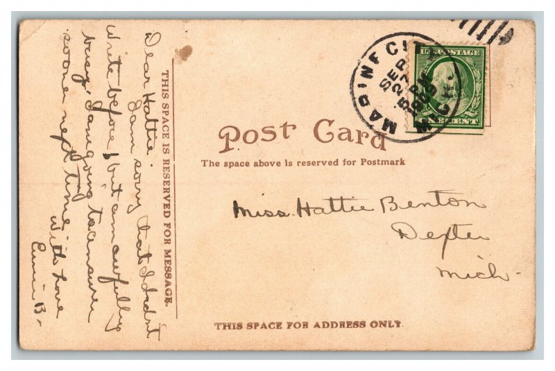 1909 Post-Office Fort Scott Kans. Kansas Vintage Standard View Postcard