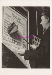 British Steam Railways Postcard -Hatch End Station, Guard Posts a Notice RR20767