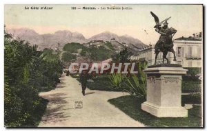 Old Postcard The Cote d Azur Menton The New Gardens