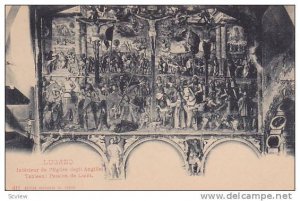 LUGANO, Interieur de l'Eglise degil Angilio, Tableau: Passion de Luini, Ticin...