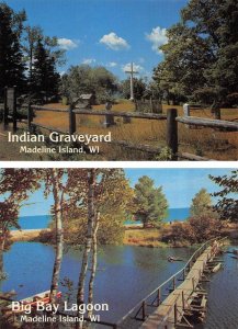 2~4X6 Postcards Madeline Island, WI Wisconsin  INDIAN GRAVEYARD & BIG BAY LAGOON